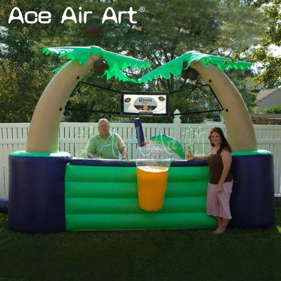 

Portable Tiki Bar,Inflatable Kiosk Bar/Beverage Stall/Sale Station Inflatable Concession Booth For Lemon Drink Promotion