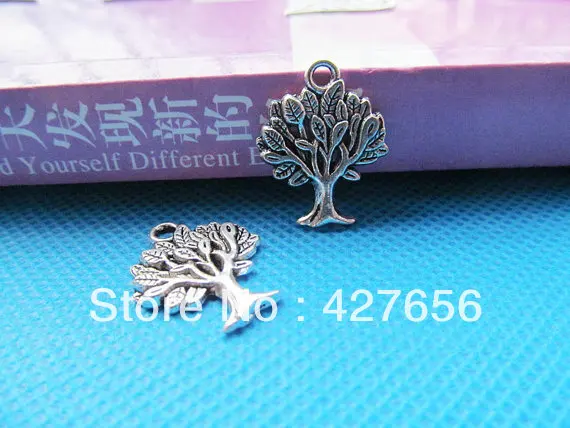 20pcs Antique Silver tone/Antique Bronze Filigree Lucky Wish Tree of Life Pendant Charm Finding,DIY Accessory Jewellry Making