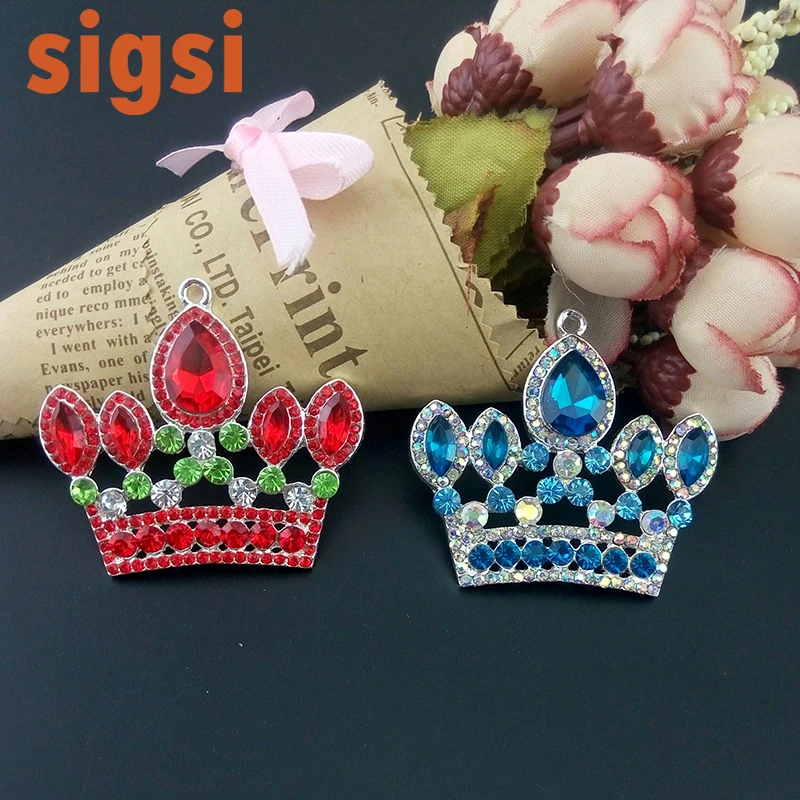 Fashionable 50mm different colour crown choker pendant elegant necklace,jewellry accessories crystal pendant