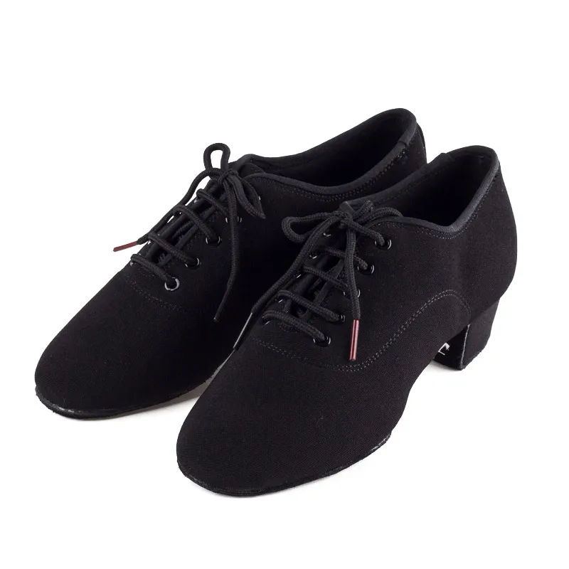 Genuíno bd homens sapatos de dança latina adulto dois pontos solas professor sapatos base macia masculino 417 oxford salto 4.5 cm lona respirável