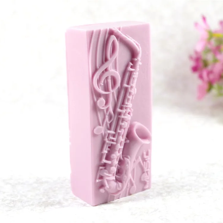 Saxophone Mold S483 Craft Art Silicone 3D Soap Mold Craft Molds DIY Handmade Candle Molds