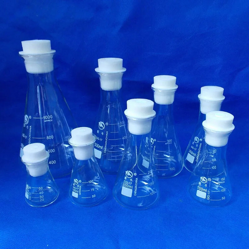 

4pcs 44-49mm Silica gel stopper + 4pcs 1000ml conical flask