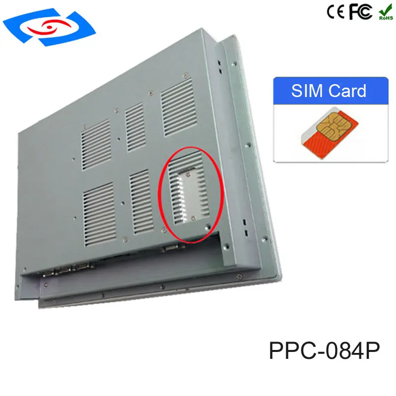 Painel pc sem ventilador embutido de alta qualidade, 8.4 polegadas, com sistema xp/win7/win8/win10/linux, suporte para modem 3g para educação escolar, mini pc