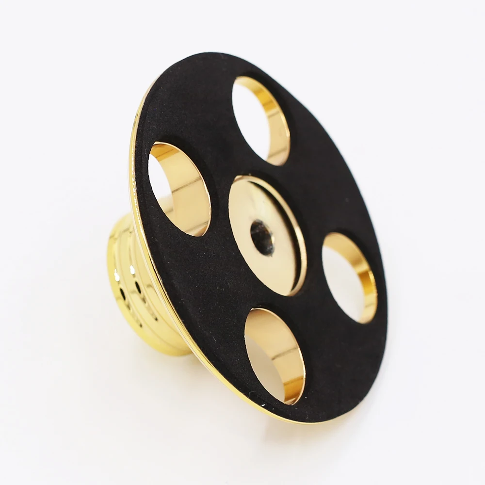 1 ピースハイファイゴールドメッキ記録体重 Lp ディスクスタターンテーブルビニールクランプ