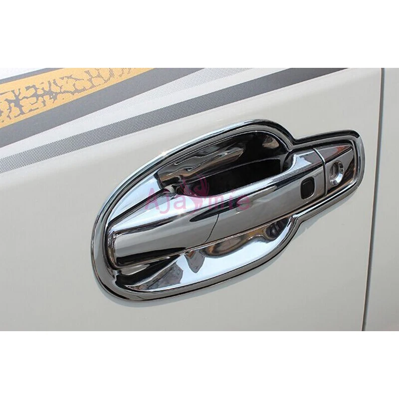 2008-2015 Door Handle Bowls Insert Trim Overlay Panel Frame Kit Chrome Car-Styling For Toyota Land Cruiser 200 Accessories