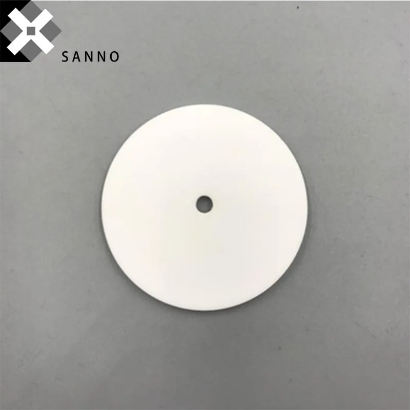 10PCS 75x2mm Hole 4mm Insulated Heat Dissipation Ceramic Wafers Al2O3 95 Alumina Round Plate With Hole