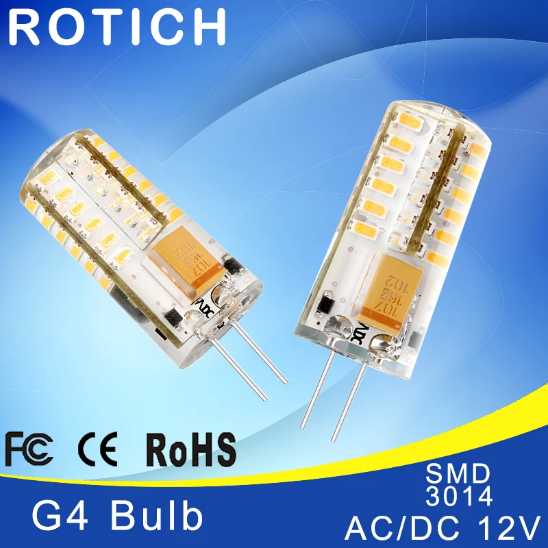 Mini G4 LED Lamp 3014 LED Bulb 5W AC DC 12V LED G4 SMD Light  360 Beam Angle Chandelier Lights Replace Halogen G4 Lamps