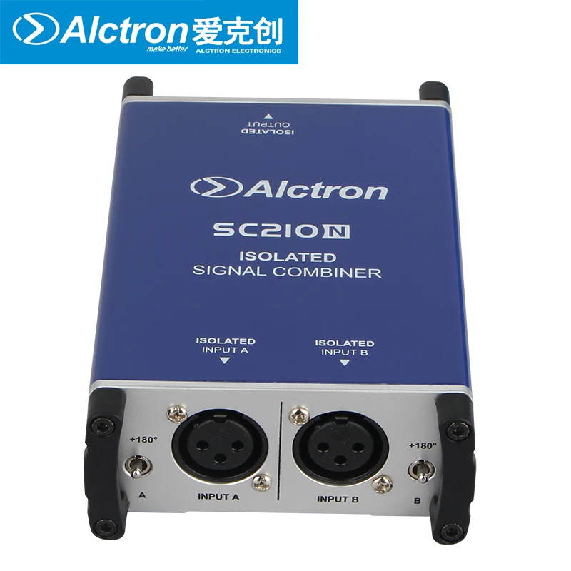 Alctron SC210N Professional DI box microphone combiner combine two microphone balanced signals   into one balanced microphone