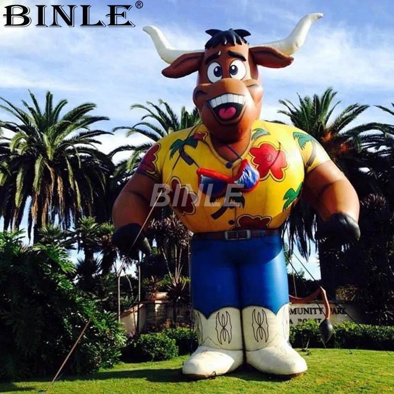 2018 Hot sale giant inflatable bull cartoon for advertising