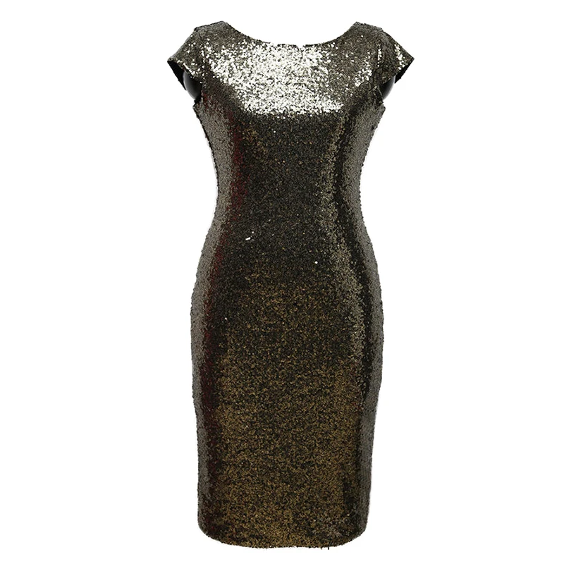 Sexy Black Gold Sequins Summer dress women Backless bodycon vintage dress elegant Night club Party Dresses vestidos robe femme