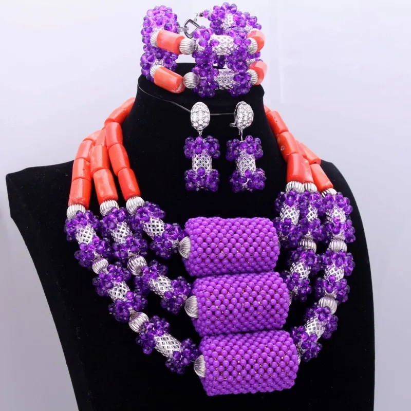 DuDo Royal Blue Milk Jewellery Crystal Nigerian African Wedding Jewelry Set Beads For Bride Women Free Shipping 2018 Trendy NEW