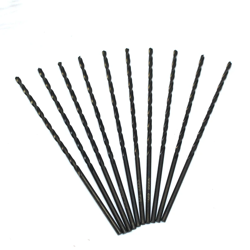 M2 2*85 60PCS M2 high speed steel full grinding twist drill stainless steel drill bit 2.0mm metal drill twist drill