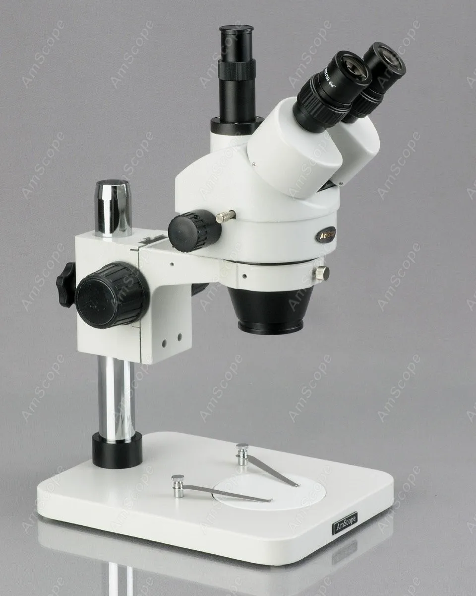 Pilastro Stand Da Tavolo Forniture 7X-90X Trinoculare Microscopio-AmScope Pilastro Stand Ingrandimento Zoom Trinoculare Stereo Microscopio