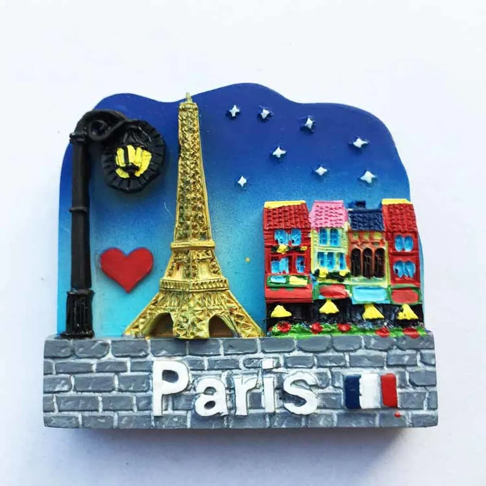 BABELEMI Dominica Albania Cyprus Paris Belgium Bruges Greece Italy Spain 3D Fridge Magnet Souvenir Refrigerator Magnetic Sticker image 3