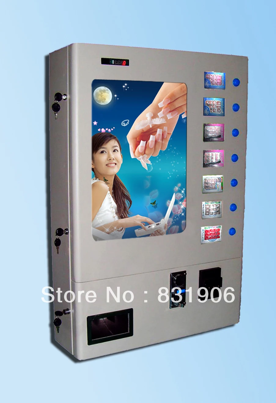 small commodity vending machine, condom vending machine