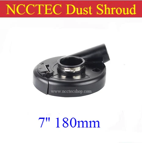 

7'' full hinged dust vacuum shroud kit for angle grinder | 180mm dust cover guard for hand held grinder to connect with vacuum