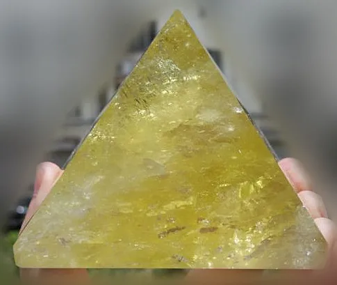 

50mm Natural Citrine Quartz Crystal Pyramid Healing