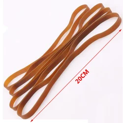 20 peças de largura 10mm brown borracha forte elástico banda material escolar escritório papelaria acessórios alta qualidade 200mm bandas borracha