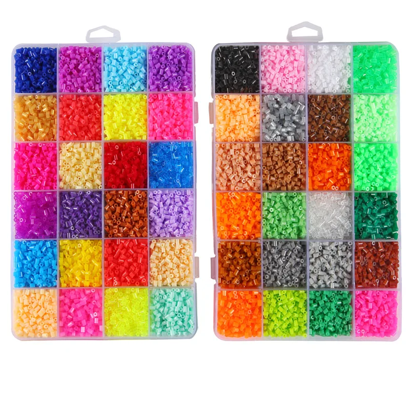 2.6mm/5mm Perler Fuse Beads 72 Colors Melting Iron Beads Kit Hama Beads 3D Puzzle DIY Toy Kids Creative Handmade Craft Toy Gift