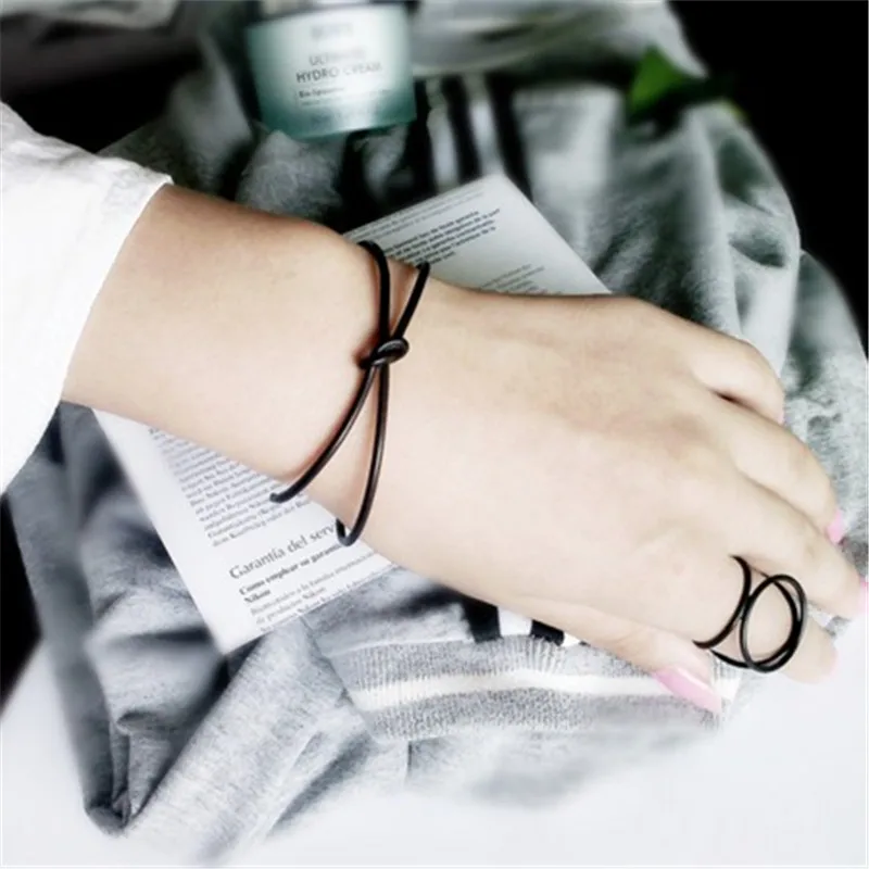 Double knot buckle knot popular fashion minimalism design bracelet beautiful girls men\'s bracelet