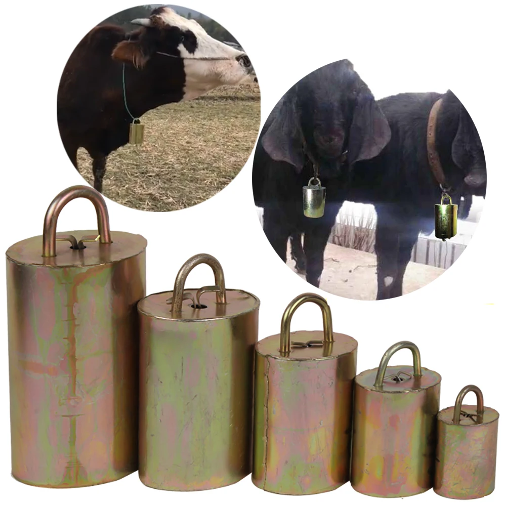 1PCS Goat Sheep Horse Cattle Dog Ring Bell Loud Identification Collar Grazing Copper Bells Crisp Track Copper Management Tools