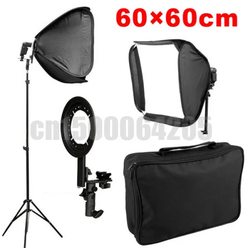 

Горячий софтбокс для вспышки 60 см/24 "Вспышка Speedlite Мягкая коробка 60х60см