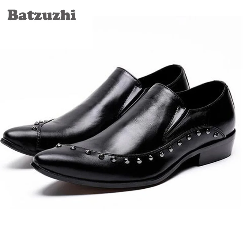 

Batzuzhi Handmade Leather Men Dress Shoes Evening Party Wedding Shoes Daily Office Suit Shoes Zapatos Plus size US12 size 37-46