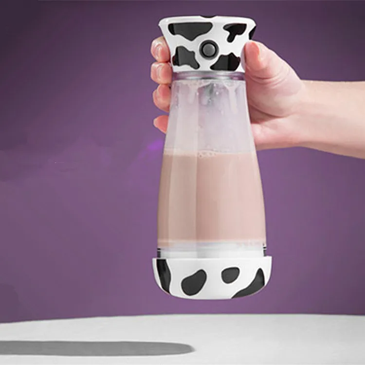 Wholesale! Fedex Free Shipping 48Piece/lot 14Oz The Skinny Moo Mixer - Battery-operated Chocolate Milk Mixer self stirring mugs