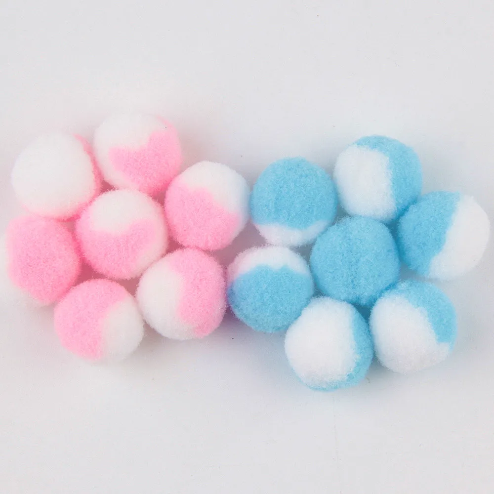 Pompom 20mm Mix Color Fur Plush Ball Pom Poms For Craft DIY Soft Jewelry Home Decoration Garment Sewing On Cloth Accessories 20g