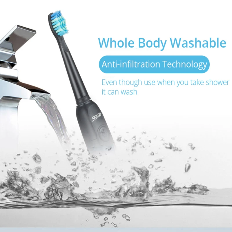 Adult\'s Sonic Electric Toothbrush 2 Mins Smart Timer 40000 Strokes Deep Oral Clean 5 Modes Waterproof USB Rechargeable