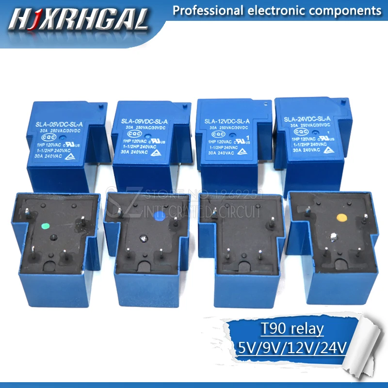 2PCS Power relays SLA-05VDC-SL-A SLA-09VDC-SL-A SLA-12VDC-SL-A SLA-24VDC-SL-A 5V 9V 12V 24V 30A 4PIN new hjxrhgal