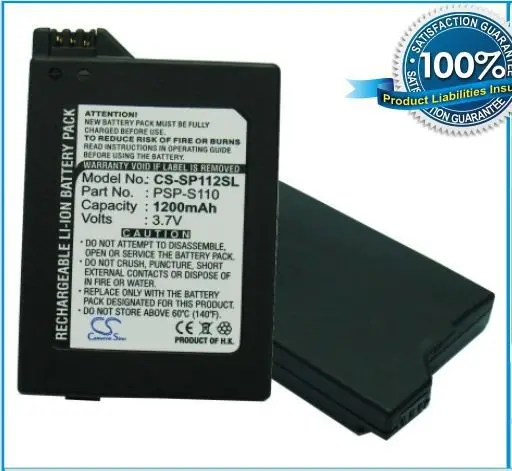 Battery For SONY Lite,PSP 2th,PSP-2000,PSP-3000,PSP-3004,Silm (P/N PSP-S110 )