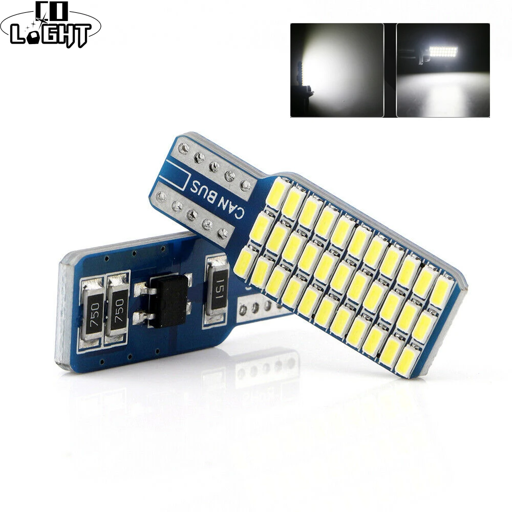 

CO светильник Светодиодные лампы T10 168 194 2825 T10 3014 33SMD купольная карта автомобисветильник s DC 12 В белый/синий/теплый белый задний светильник онарь автомобиля s