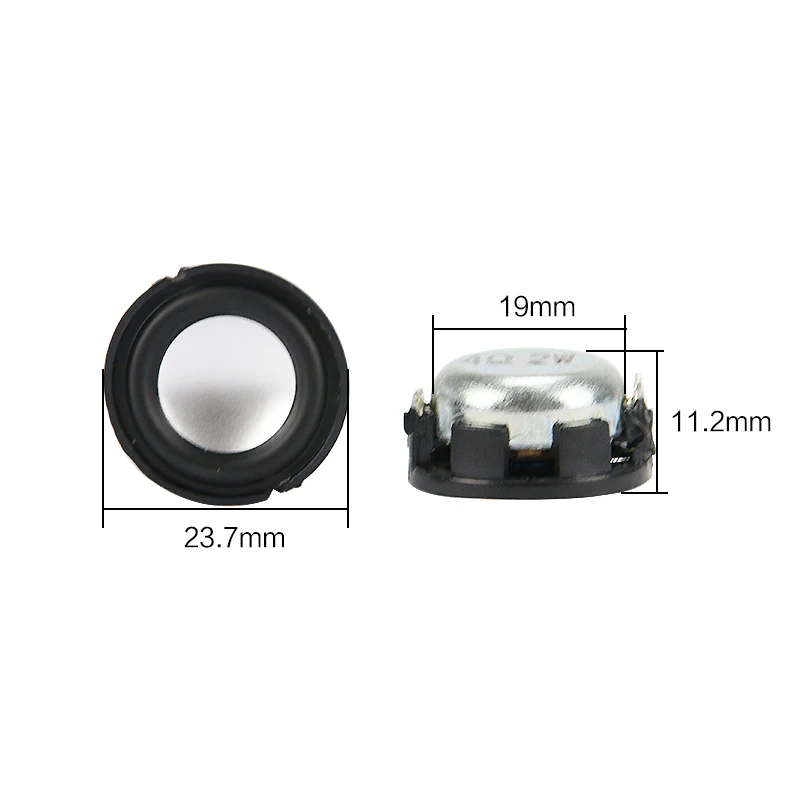 GHXAMP 2PCS 1 inch 2W Mini Round Speaker Stereo small speaker inside bottom magnetic pot PU