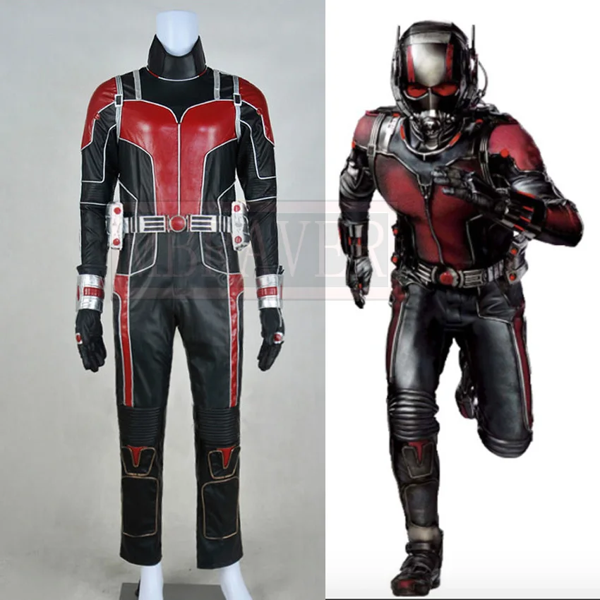 Movie Ant-Man Superhero Scott Lang Cosplay Costume  Ant Man Halloween Christmas Adult Men Black And Red Full Set