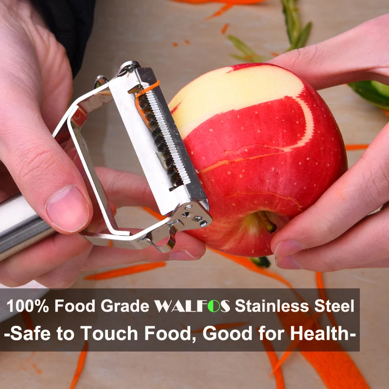 WALFOS Stainless Steel Multi-function Peeler Slicer Vegetable Fruit Potato Cucumber Grater Portable Sharp Kitchen Accessories