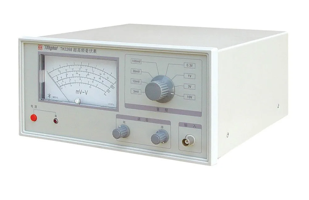 Fast arrival ultrahigh-frequency millvoltmeter TH2268 1kHz-1200MHz 1mV-10V; basic accuracy: ±2%; analog pointer