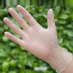 100 Pcs/Box Disposable Vinyl Gloves For Housework Cleaning Kitchen Backing BBQ Multifuction Transparent Free Powd PVC Gloves