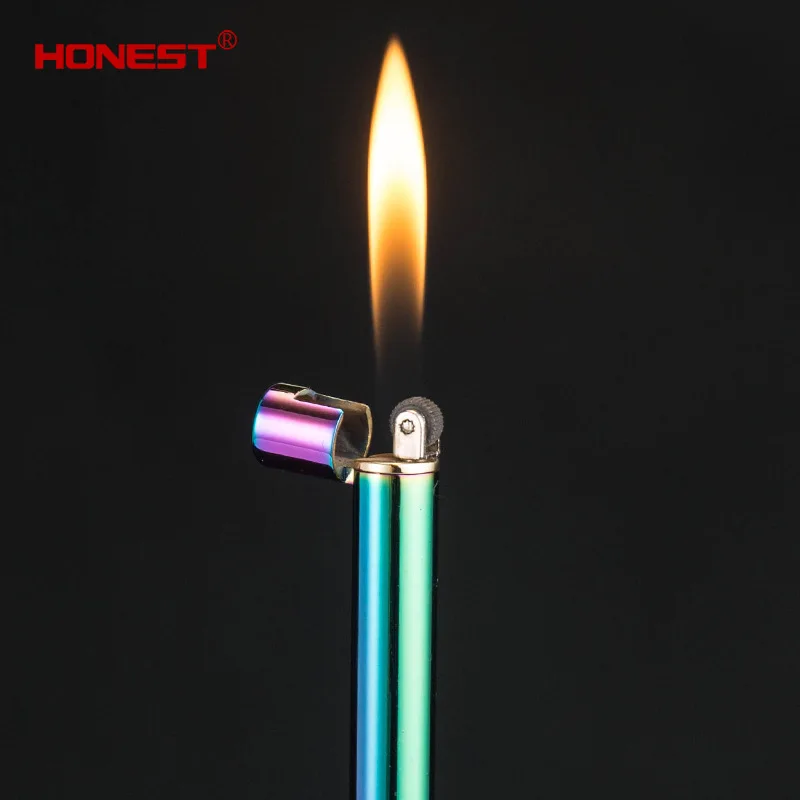 Honest Mini Thin Refillable Gas Lighters Men Women Creative Slim Lighter