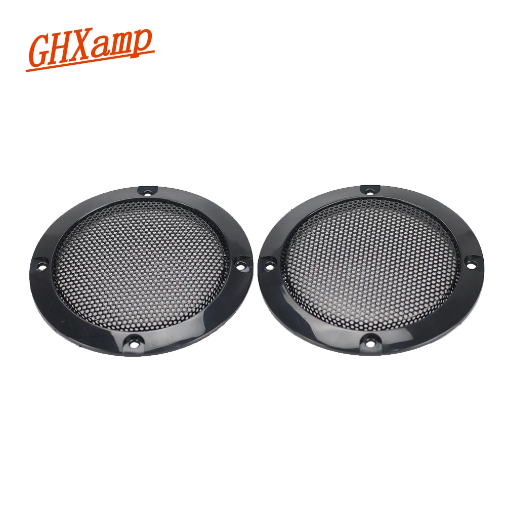 GHXAMP 2PCS 3 inch 73MM Black Subwoofer Speaker Grill Mesh Enclosure Woofer Net Car Protective Cover DIY