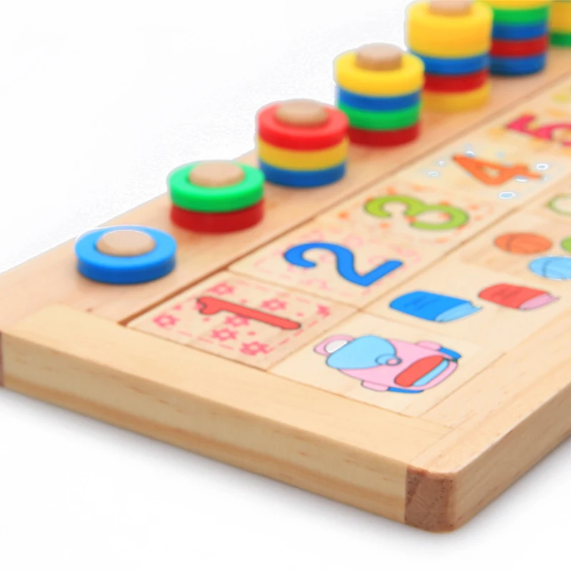 Montessori Materials Wooden Teaching Math Toys Count Number Wood Board Preschool Learning Educational Toy For Children Kids