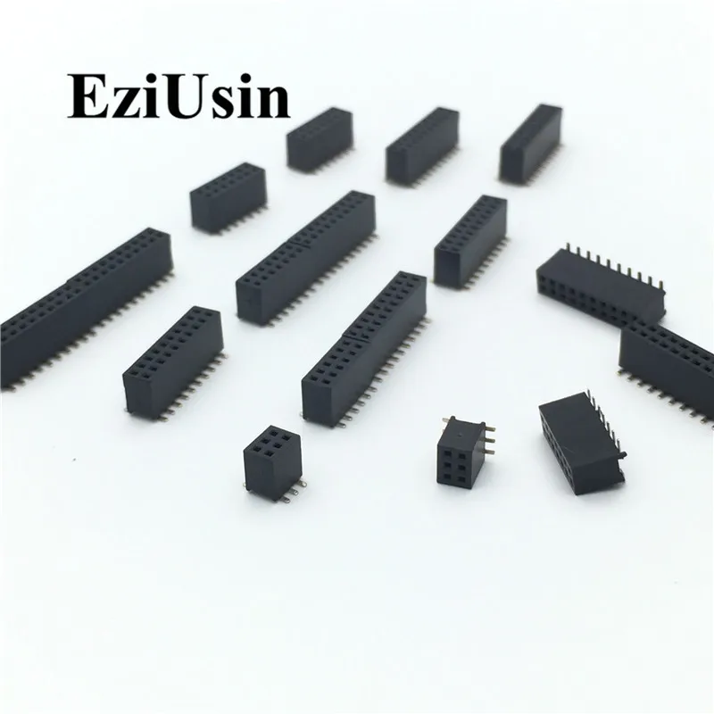 SMT 2.54mm Double Row Female Breakaway PCB Board Pin Header socket Connector Pinheader 2 * 2/3/4/6/10/12/16/20/40Pin For Arduino