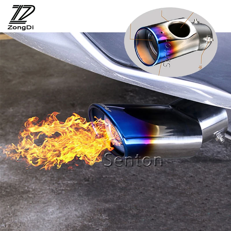 ZD 1pcs Car-styling For HONDA CRV CR-V Accessories 2012 2013 2014 2015 2016 Stainless steel Car Exhaust Pipe Muffler Tip Covers