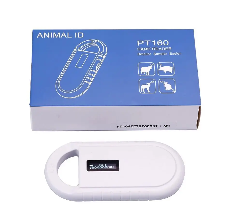 

ISO11785/84 FDX-B Pet Microchip Scanner, Animal Tag Reader 134.2KHz FDX-b Glass Animal reader Pet ID Microchip RFID Handheld Sc