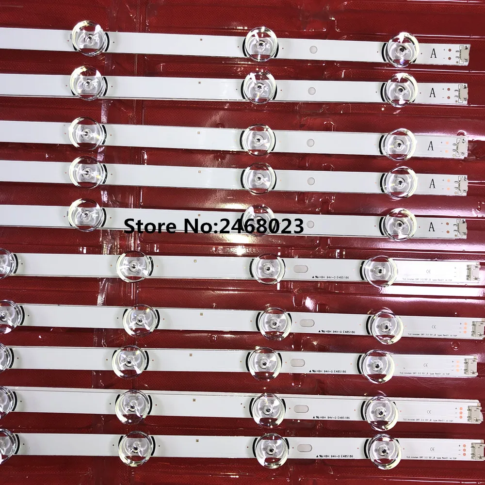 Strip lampu latar LED, 10 buah untuk Innotek DRT 3.0 55 inci _ A B tipe Rev01_140107 6916L 1833A 1834A 1989A 1990A 5555lb5900