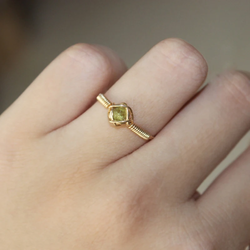 Handmade Natural Ring Gold Filled Jewelry Birthday Gift Boho Bague Femme Anillos Mujer Rings For Women Gold Jewelry