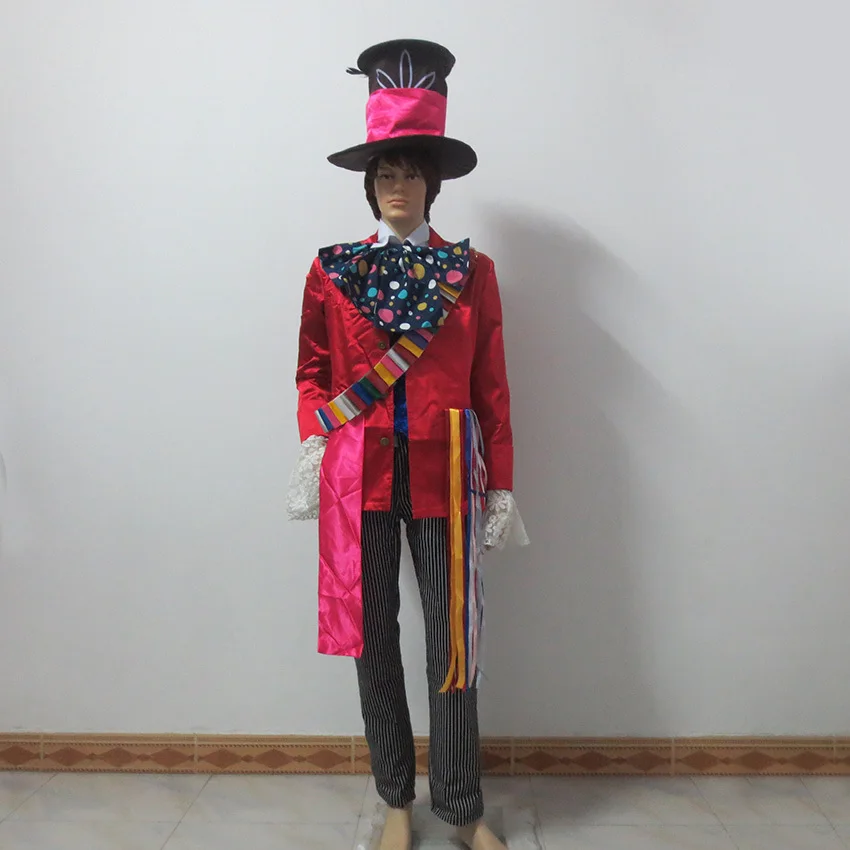 Mad Hatter Cos Christmas Party Halloween Uniform Outfit Cosplay Costume Customize Any Size