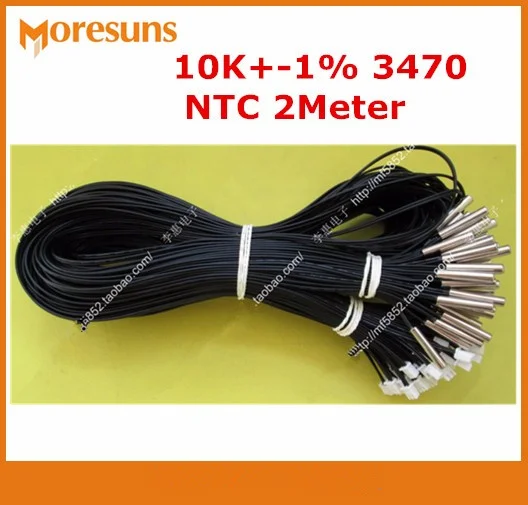 

Fast Free Ship 200pcs/lot NTC Temperature Sensor 10K+-1% 3470 Cable length 2m Custom NTC Sensors