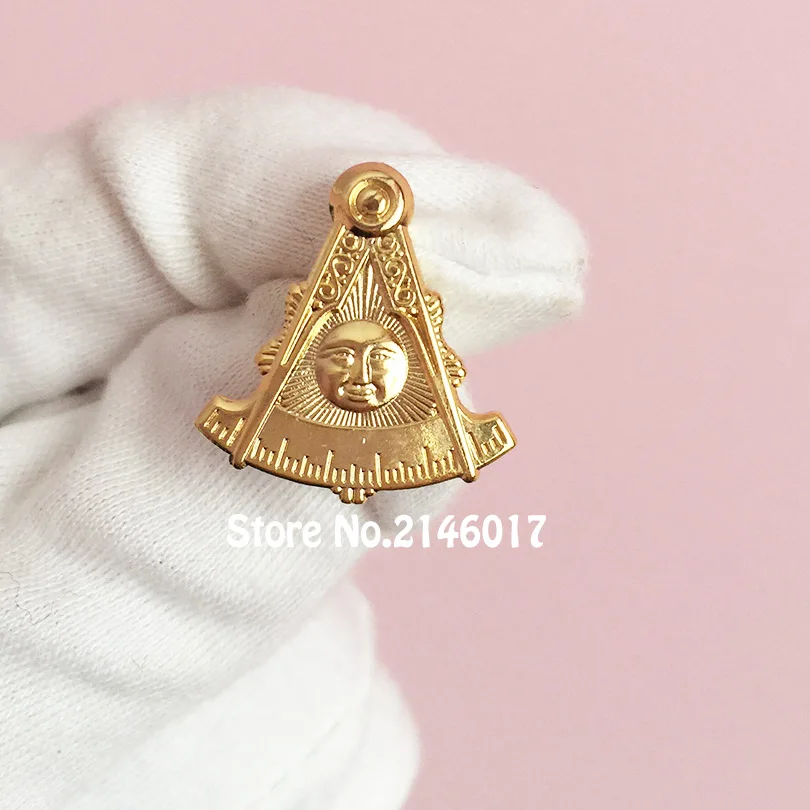 Imagem -06 - Personalizado Fazendo Pinos e Broche Masons Emblema Maçônico Mason Artesanato de Metal Passado Mestre Brilhando Lapela Pino Masons Lembrança 50 Peças