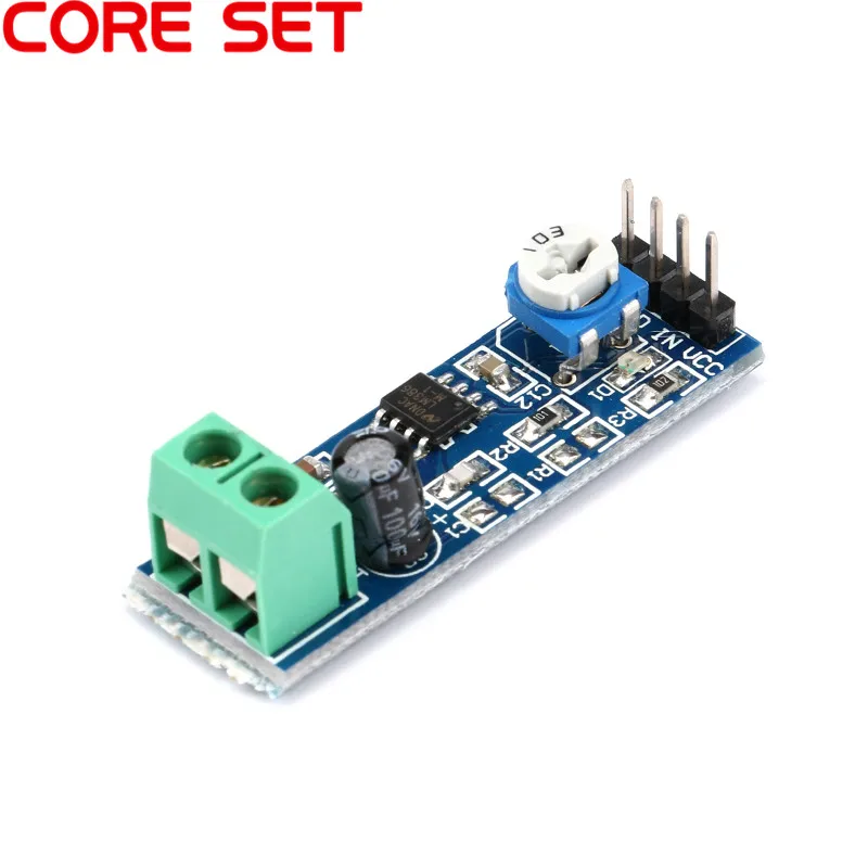 5PCS LM386 Audio Power Amplifier Module 20 Times Multiplier Gain Amplifier Board Mono Power Amplifier 5V-12V Input